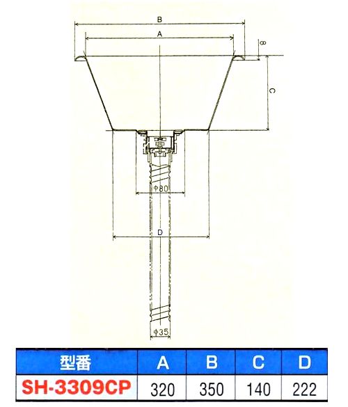 画像: スギコ　18-8テーパー型平底シンク(シンクトップのみ)