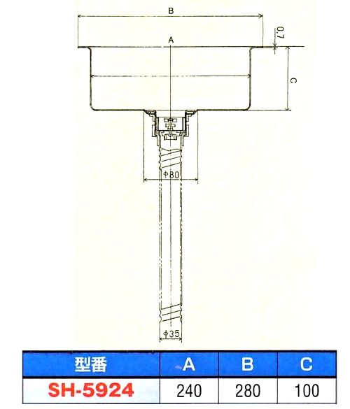 画像: スギコ　18-8丸型平底シンク(シンクトップのみ)