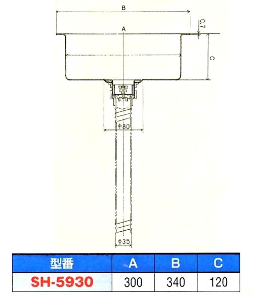 スギコ 18-8丸型平底シンク(シンクトップのみ)【排水トラップと厨房