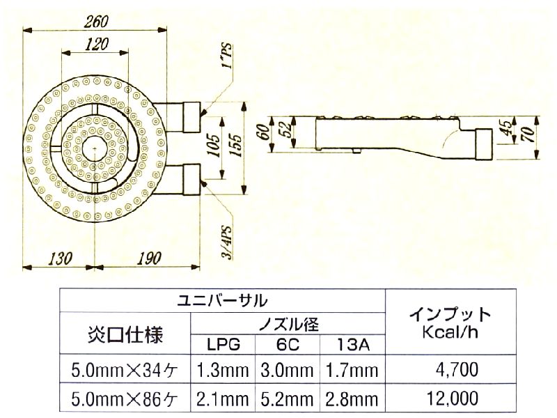 画像: 中華バーナー(B-260)