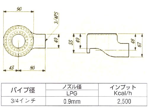 画像: タコバーナー(3インチ)