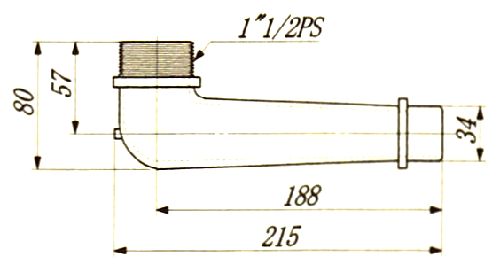 画像: 2本立バーナー用エルボ(フランジエルボ)