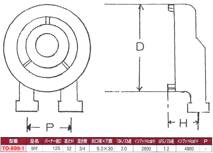 画像: 中華バーナー(5インチ)