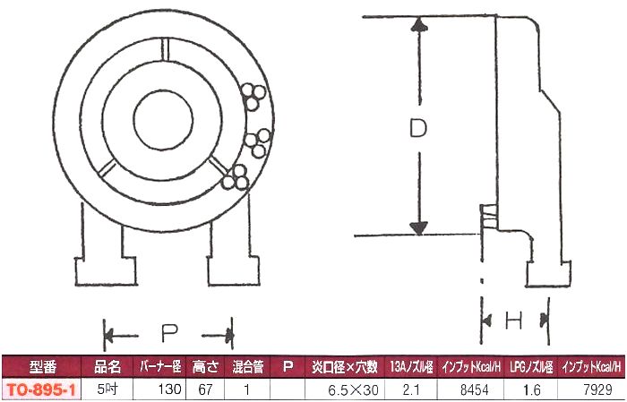 画像: 星華バーナー　横吹込み(5インチ)