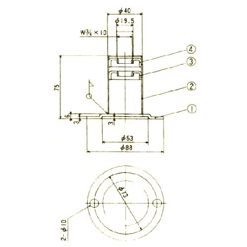 画像: 耐震用アジャスト脚(穴10φ)