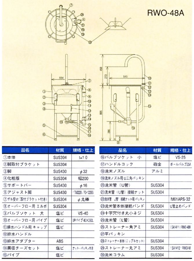 画像: スギコ　ドラフト洗米機(25kg)