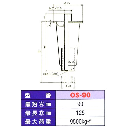 画像: アジャスト脚(OSシリーズ)　OS-90