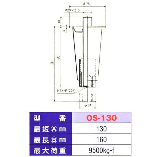 画像: アジャスト脚(OSシリーズ)　OS-130