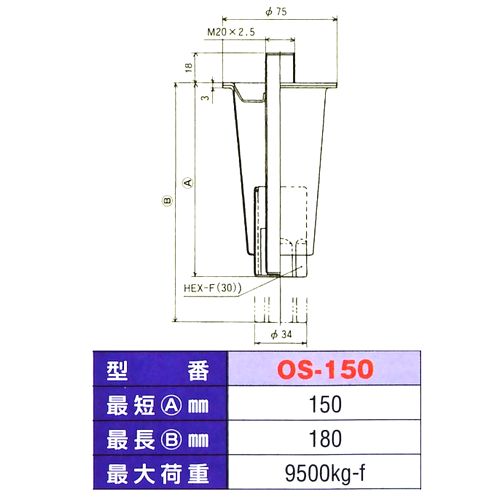 画像: アジャスト脚(OSシリーズ)　OS-150