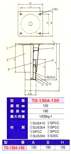 画像: アジャスト脚(130Aシリーズ)