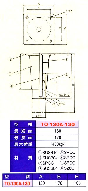 画像: アジャスト脚(130Aシリーズ)