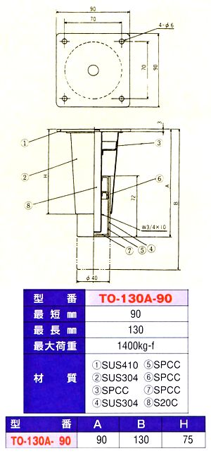 画像: アジャスト脚(130Aシリーズ)