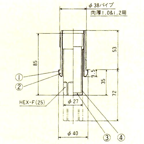 画像: パイプ用アジャスト脚