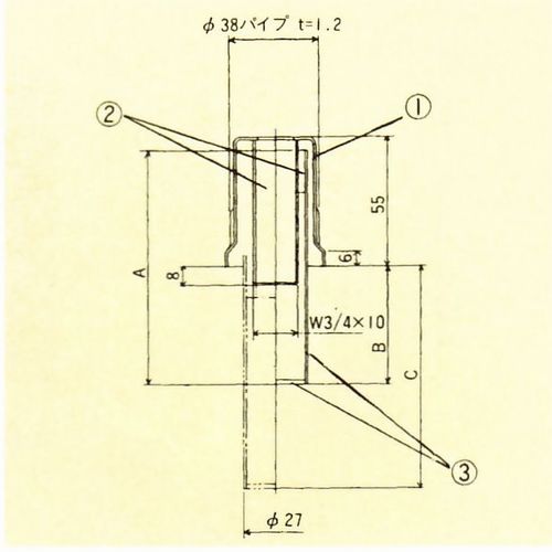 画像: パイプ用ロングアジャスト脚