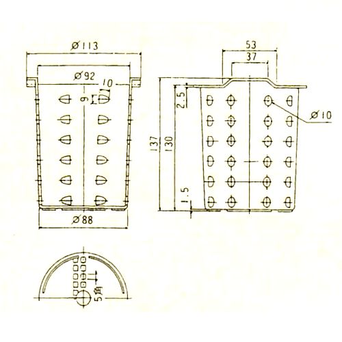 画像: PC樹脂製食器シリンダー　φ90*H125mm